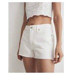 Madewell Relaxed Denim Shorts in Tile White Size 26